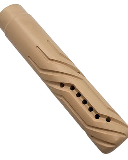 Vortex 5/8-24 Helix FP 28-Port Muzzle Brake — .300 / .308 / 7.62 — High-durability epoxy coating (Tan)