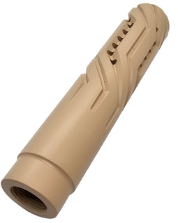Vortex 5/8-24 Helix FP 28-Port Muzzle Brake — .300 / .308 / 7.62 — High-durability epoxy coating (Tan)