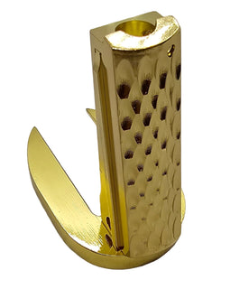 1911 Full-Size Mainspring Housing w/ Magwell – Gold Chainlink CNC Steel (Gov’t/Commander)
