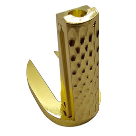 1911 Full-Size Mainspring Housing w/ Magwell – Gold Chainlink CNC Steel (Gov’t/Commander)