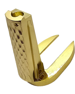 1911 Full-Size Mainspring Housing w/ Magwell – Gold Chainlink CNC Steel (Gov’t/Commander)