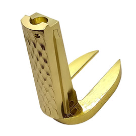 1911 Full-Size Mainspring Housing w/ Magwell – Gold Chainlink CNC Steel (Gov’t/Commander)