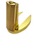 1911 Officer/Compact Mainspring Housing w/ Magwell – Gold Checkered CNC Steel