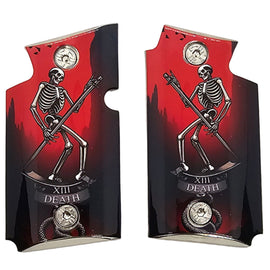 Sig Sauer P938 Metal Grips – Death Tarot Card Skeleton Design – Polished Finish with Screws