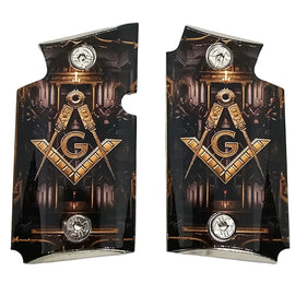 Sig Sauer P938 Full Metal Nickel-Plated Grips with Screws – Masonic Design