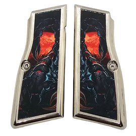Browning Hi-Power Full Metal Nickel-Plated Grips with Screws – Scorpion Design