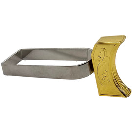 1911 Trigger – Stainless Steel Frame with Scroll-Engraved Gold Plated Shoe