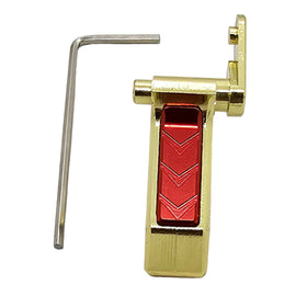 CNC All-Steel Flat Trigger – Gold Plated with Red Insert, Compatible with P320 Models