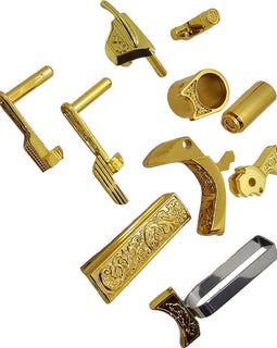 Limited Edition Gold-Plated 1911 Full-Size Parts Kit – 10pc Engraved Steel Set
