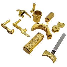 Limited Edition Gold-Plated 1911 Full-Size Parts Kit – 10pc Engraved Steel Set