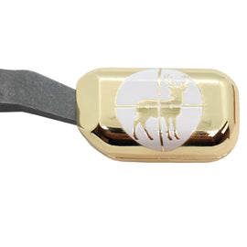 Steel Clamp-On Bolt Knob Extension – Remington 700 – Deer in Crosshairs Design Gold Plated