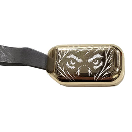 Steel Clamp-On Bolt Knob Extension Handle – Fits Remington 700 – Engraved Wolf Design Gold