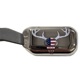 Chrome Steel Clamp-On Bolt Knob Extension – Remington 700 – American Flag Deer Skull Design