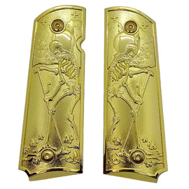 Death Tarot Metal 1911 Full Size Grips – Ambi Safety Cut | Matching Screws Included