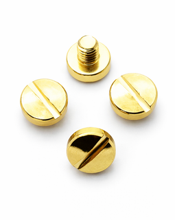 Grip Screws for SIG SAUER P226 / P228 / P229 – Gold Plated – Slotted Head – Hardened Steel – 4 Pack