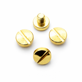 Grip Screws for SIG SAUER P226 / P228 / P229 – Gold Plated – Slotted Head – Hardened Steel – 4 Pack