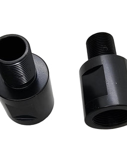 1/2-28 Male to 5/8-24 Female Thread Adapter – CNC Machined Steel – Black Finish