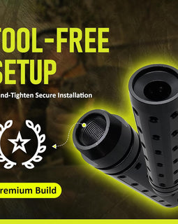 Vortex 1/2x28 Linear Muzzle Brake – 4" CNC Aluminum, Matte Black Anodized