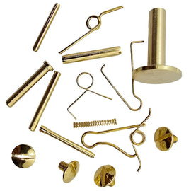 Gold-Plated Grip Screws, Pins, and Springs for Beretta 92/96 Series – Compatible with 92F, 92FS, M9, and 96 Models