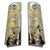 1911 Full Size Metal Grips – Chrome & Gold Horse Design (Ambi Cut, Includes 4 Screws)