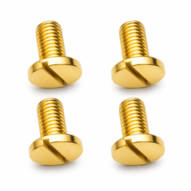 4-Pack Polished Gold Grip Screws for Radom P-35 (VIS 35)