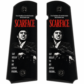 Limited Edition 1911 Metal Grips – “Say Hello” Black Series w/ Ambi Cut & Screws