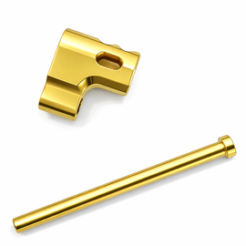 Custom Beretta 92 Series Muzzle Brake Gold Steel (1/2x28) – Threaded Barrel Compensator