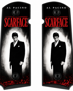 Limited Edition 1911 Metal Grips – Classic Black/Red “Scarface Style” w/ Ambi Cut & Screws