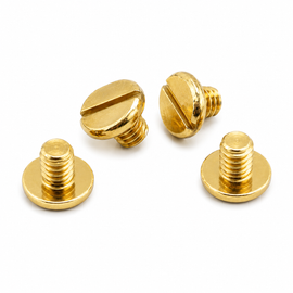 Bryco Arms Jennings 9 Grip Screws – Hardened Steel, Polished Gold Plated (Set of 4)