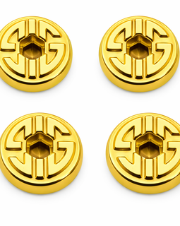 Hex Grip Screws for SIG SAUER P238 / P938 – Gold Plated Steel – 4 Pack