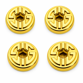 Hex Grip Screws for SIG SAUER P220 / P225 / P232 / P245 & Browning BDA – Gold Plated Steel – 4 Pack