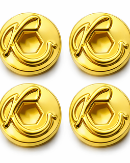 1911 Grip Screws with K Logo – Gold Plated – Hex Head – Fits Full Size & Compact – 4 Pack