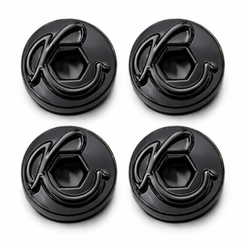 1911 Grip Screws with K Logo – Black Finish – Hex Head – Fits Full Size & Compact – 4 Pack