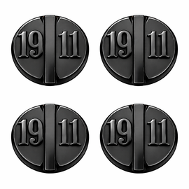 1911 Grip Screws – Black Finish – Decorative “1911” Design – Hardened Steel – 4 Pack