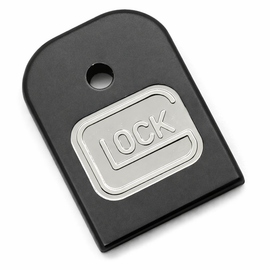 Glock 17, 19, 22, 23, 26 (Gen 1–5) Metal Magazine Base Plates – 2 Pack | Black Nickel Engraved Design