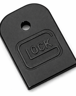 Glock 17, 19, 22, 23, 26 (Gen 1–5) Metal Magazine Base Plates – 2 Pack | Black Engraved Design