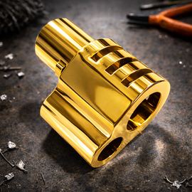 1911 Compensator – CNC Steel, Polished Gold Finish, .45 ACP