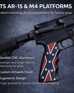 AR-15/M4 Aluminum Pistol Grip – Heritage Cross Design