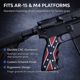 AR-15/M4 Aluminum Pistol Grip – Heritage Cross Design