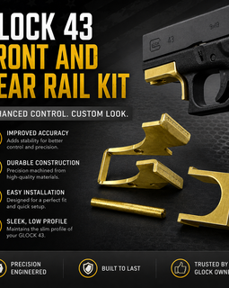 GLOCK 43 Front & Rear Rail Kit – Complete Rail Set with Pin