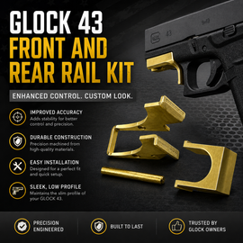 GLOCK 43 Front & Rear Rail Kit – Complete Rail Set with Pin