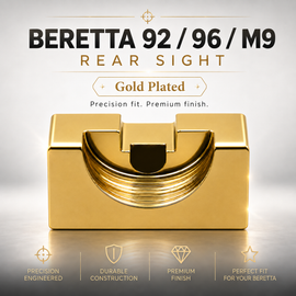 Gold Plated Rear Sight for Beretta 92 / 96 / M9