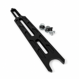 Universal Arca-Picatinny Hybrid Bipod Rail - Rounded Stock Fit - Anodized Black