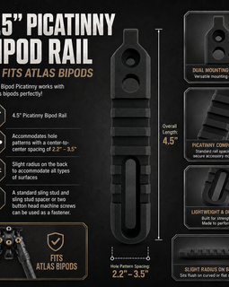 4.5" Picatinny Bipod Rail – Compatible with Atlas Bipods
