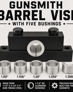Gunsmith Barrel Vise with 5 Aluminum Bushings – High-Tensile Steel