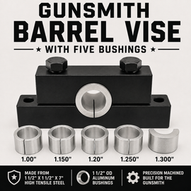 Gunsmith Barrel Vise with 5 Aluminum Bushings – High-Tensile Steel