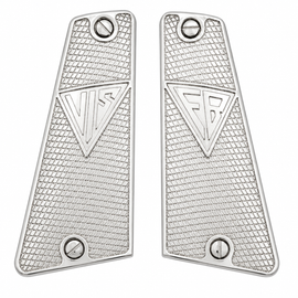 Metal Grips for Radom P35 (VIS 35) – Large Screw Head – 9mm Luger – Polished Nickel Finish