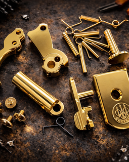 Beretta 92 96 Inox 24K Gold Plated Parts Kit Hammer Trigger Pins Mag Plate Set
