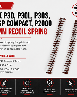 HK P30 / P30L / P30S / USP Compact / P2000 9mm Recoil Spring (2 Pack)