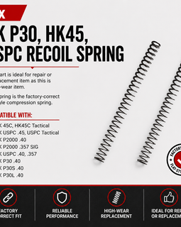 HK P30 / HK45 / USPC Recoil Spring – Factory Correct Flat-Style Compression Spring (2 Pack)